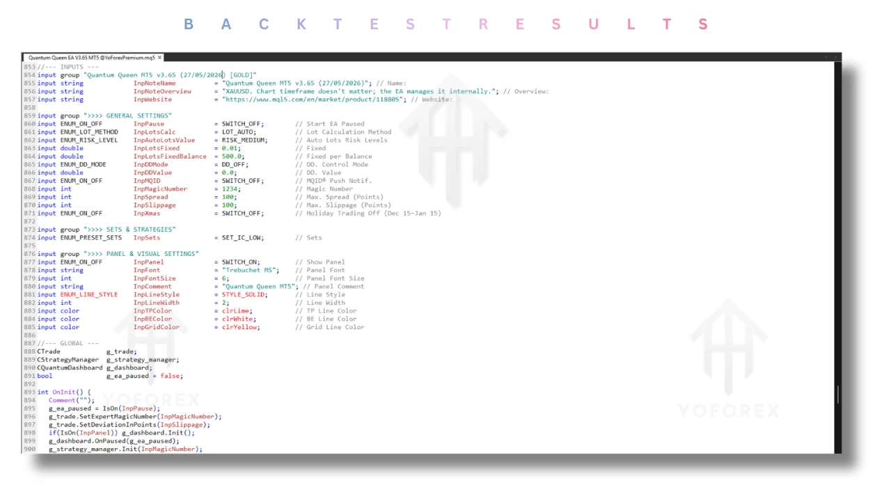 Quantum Queen Source Code V3.65 MT5