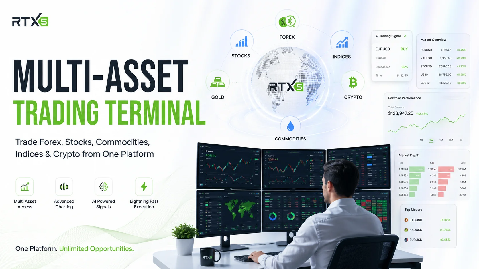 Multi asset trading terminal