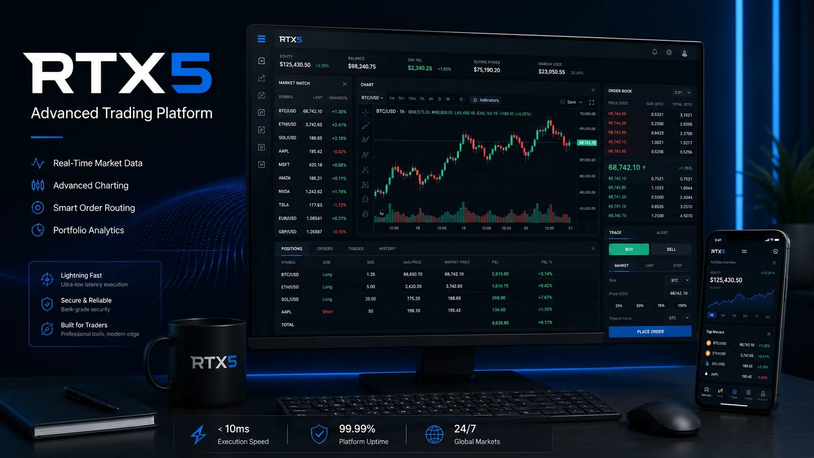 Low Latency Trading Execution | RTX5 Trading Terminal