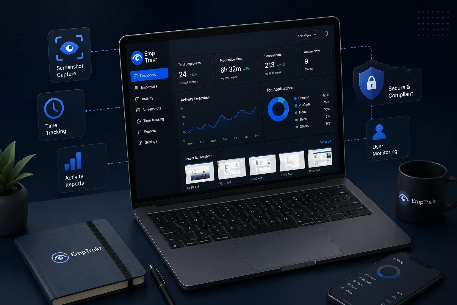 hero: Employee monitoring software free download guide comparing setup, privacy, time tracking, and attendance needs
