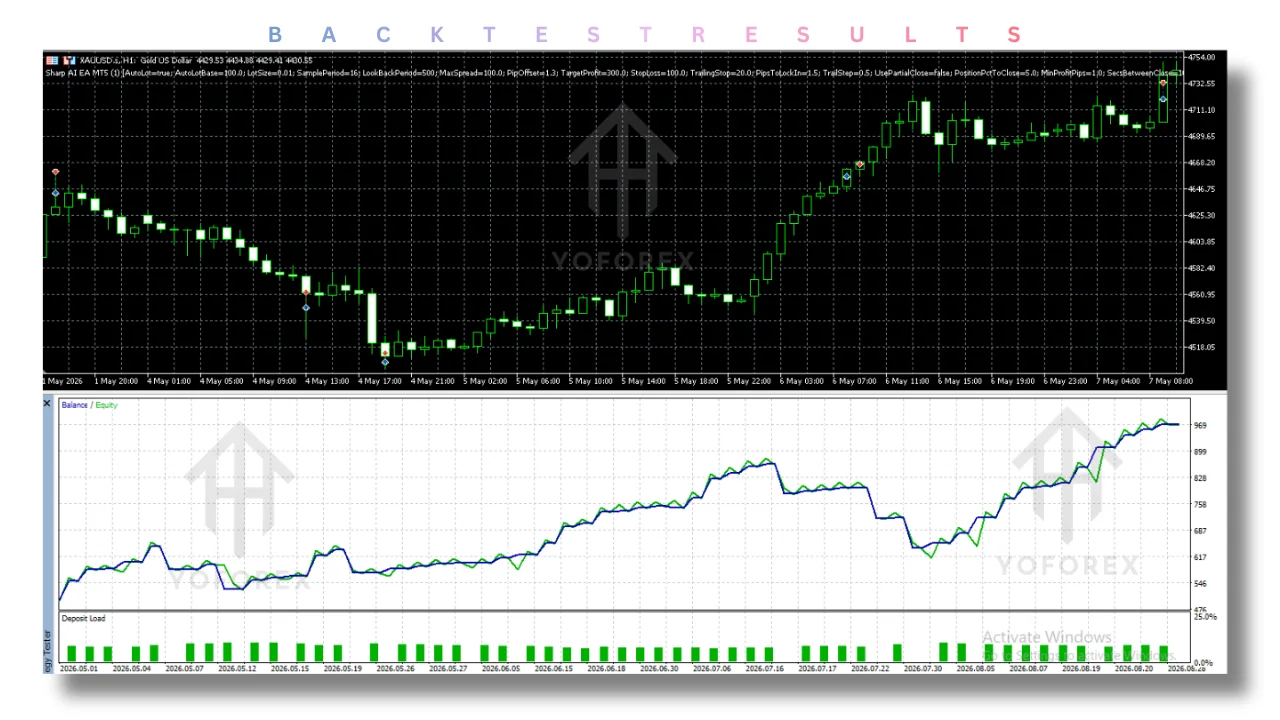 hero: Hero graphic for sharp ai ea v1.04 mt5 on MetaTrader 5, emphasizing cautious evaluation, setup review, and trading risk.
