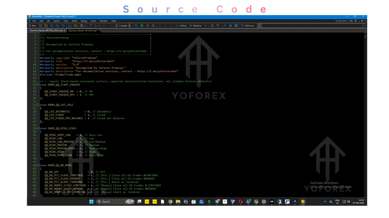 quantum queen x source code v4.4 MT5: practical guide for informational searches illustration