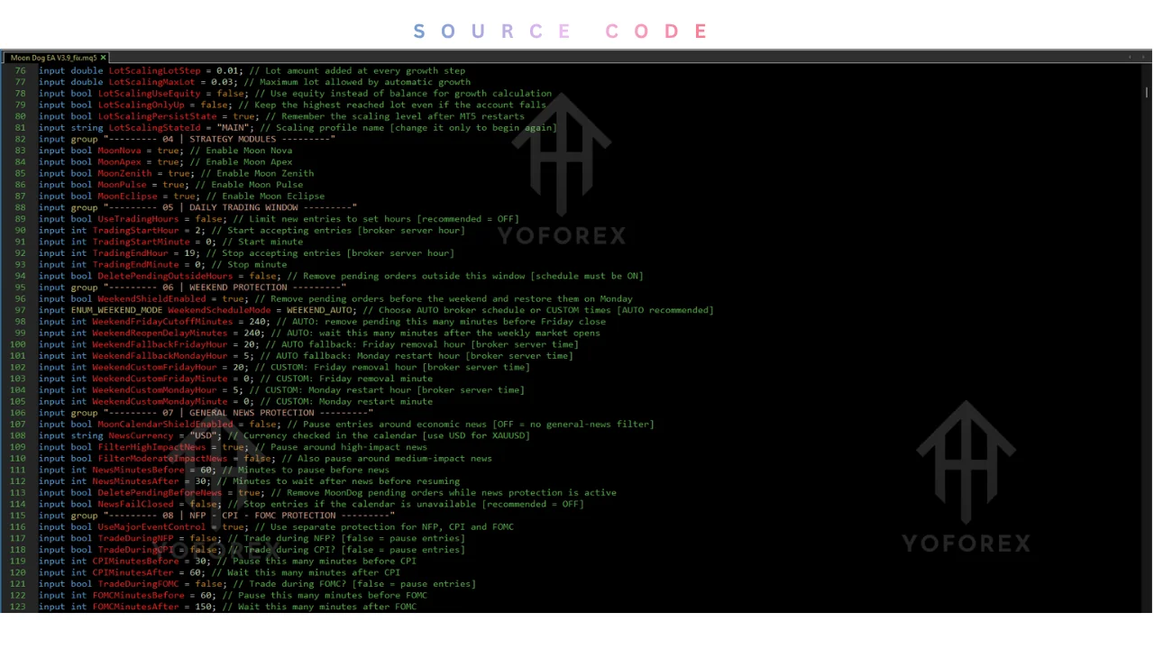 Introduction If you've come across MoonDog Source Code V3.39 from YoForex and you're trying to figure out whether it's the right MT5 tool for you, you're probably asking the same questions every trader asks before buying an EA: What does it actually do? Is it worth the price? And what am I actually getting — a bot, or the code behind it? This guide breaks down what's confirmed about MoonDog, what still needs to be verified directly with YoForex, and how to evaluate it like any other automated tr illustration