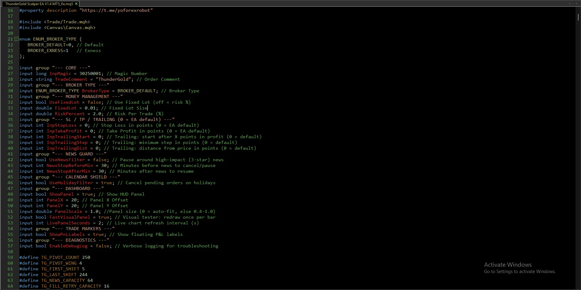 thundergold scalper source code v1.40 MT5: practical guide for informational searches illustration