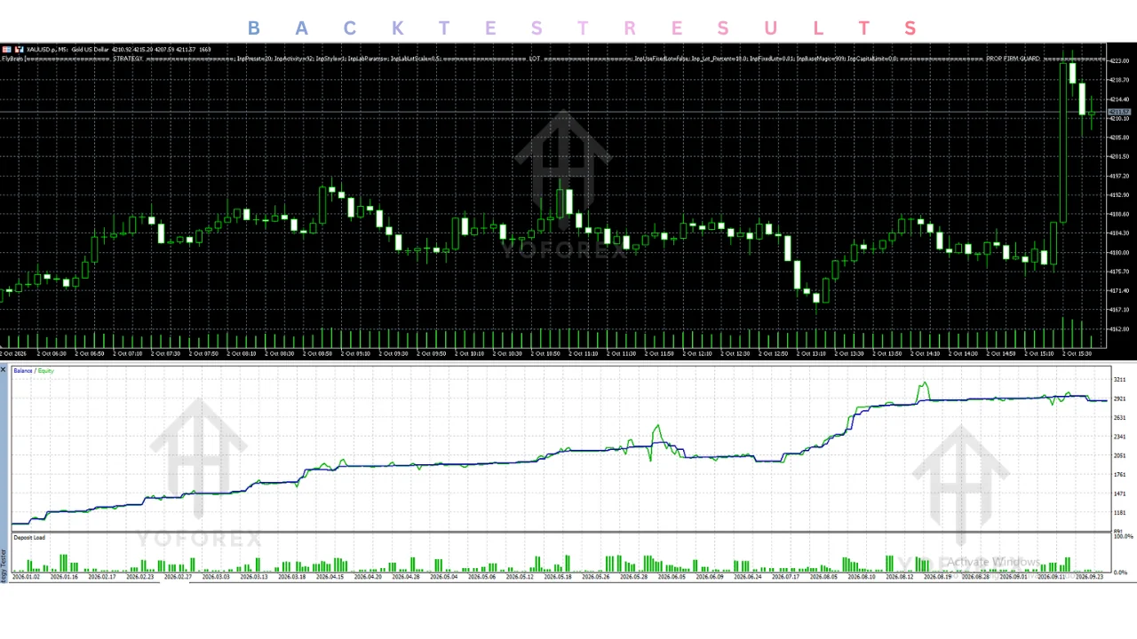 hero: FlyBrain EA v1.54 MT5 described as a gold-trading Expert Advisor with an on-chart research workflow
