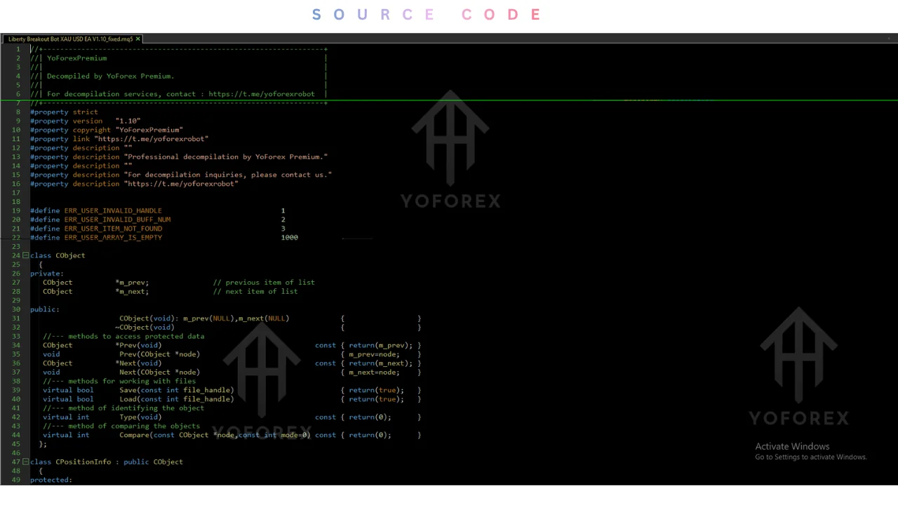 liberty breakout bot xau usd source code v1.10 mt5 illustration