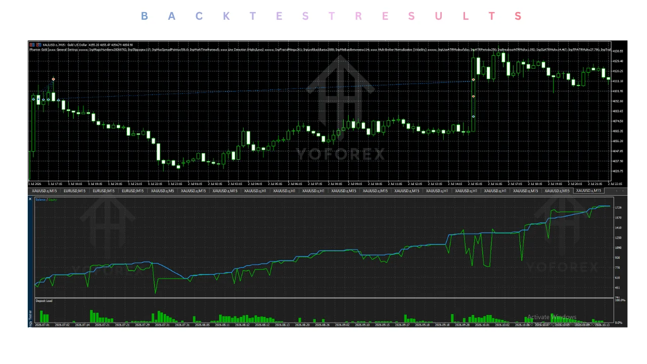 hero: Buyer-review graphic for phanton gold ea v1.0 mt5 emphasizing verification, testing, settings, and risk checks